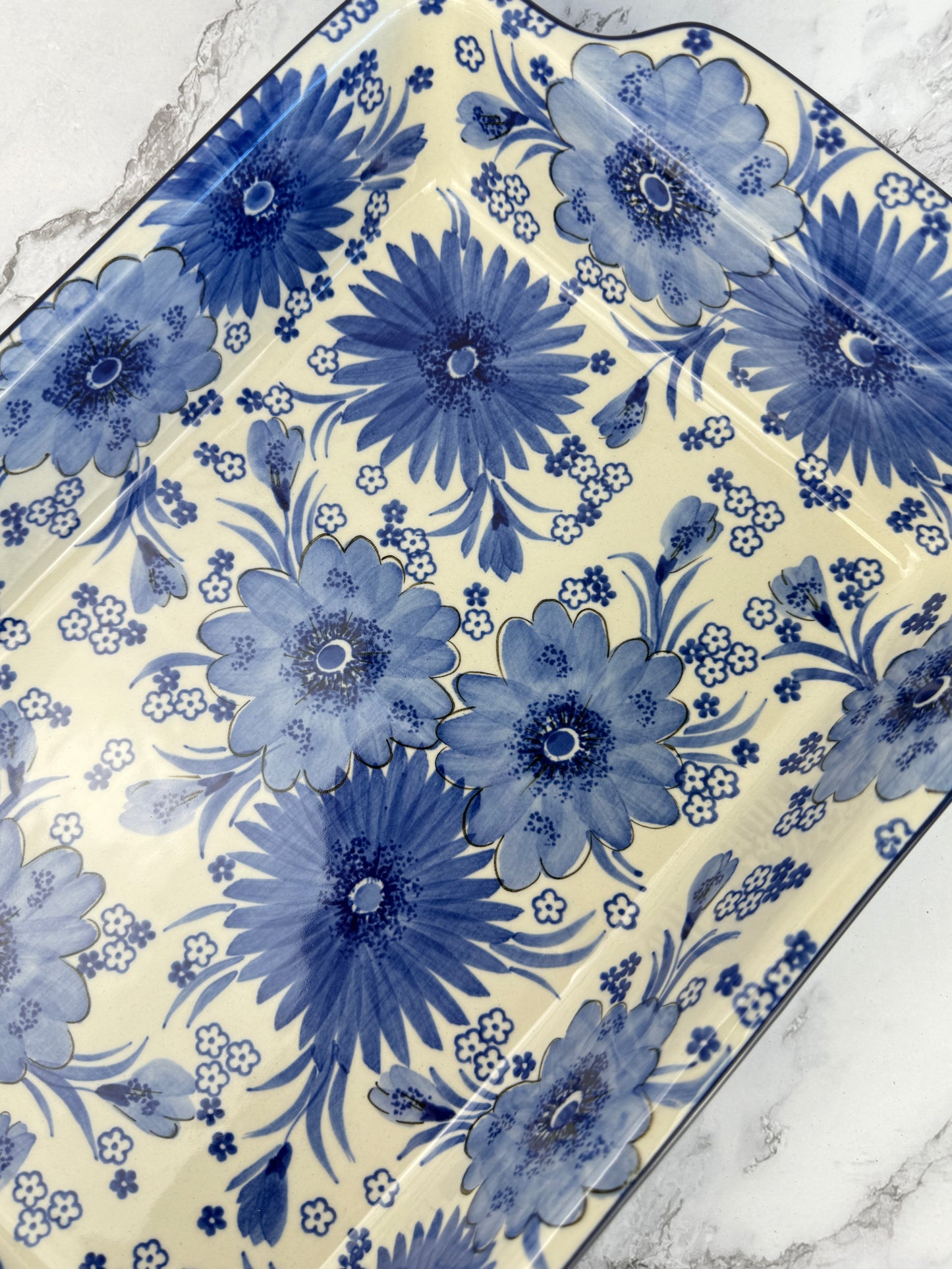 Large Unikat Rectangular Baker with Handles - Shape A56 - Pattern U5176