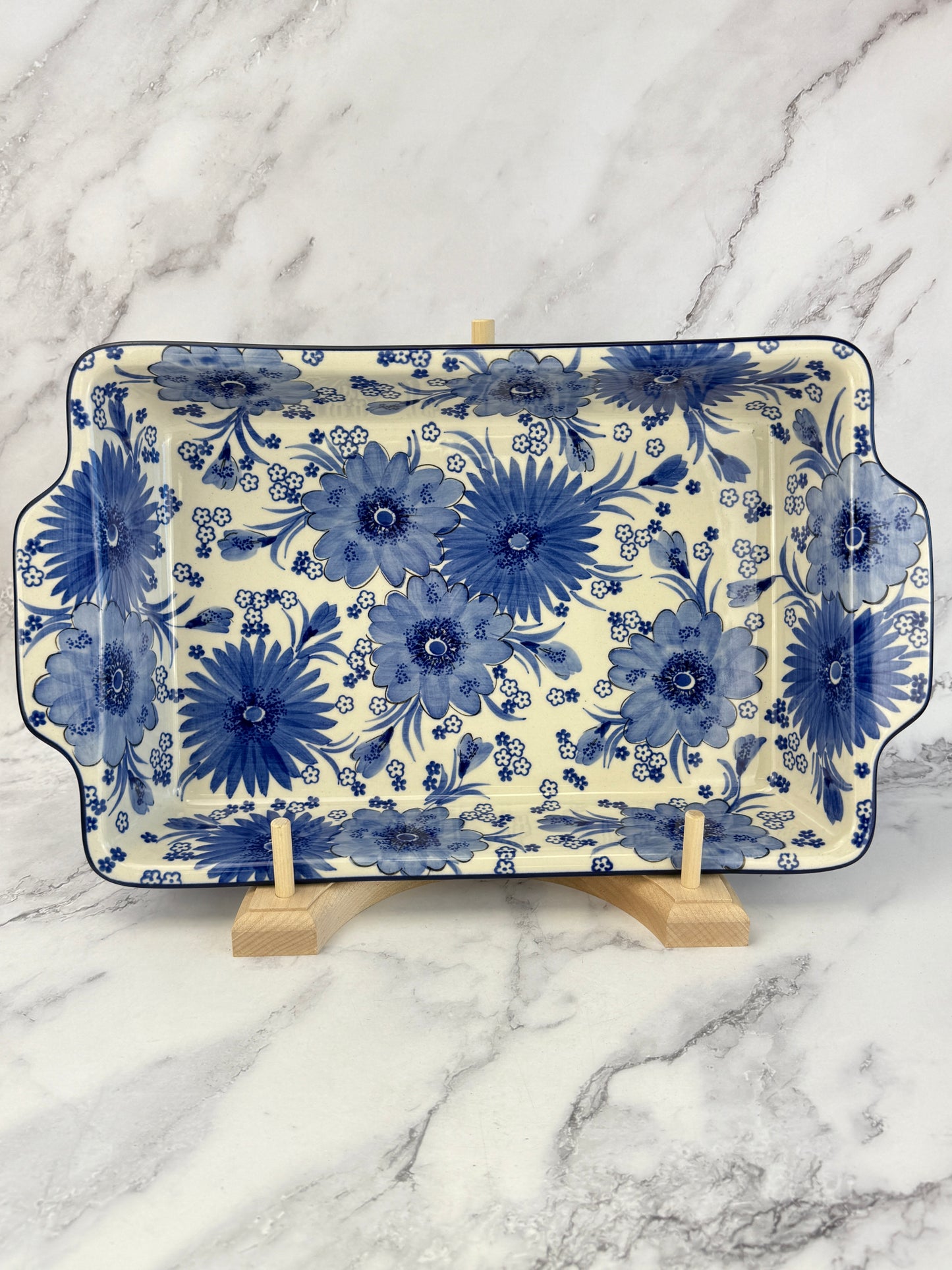 Large Unikat Rectangular Baker with Handles - Shape A56 - Pattern U5176