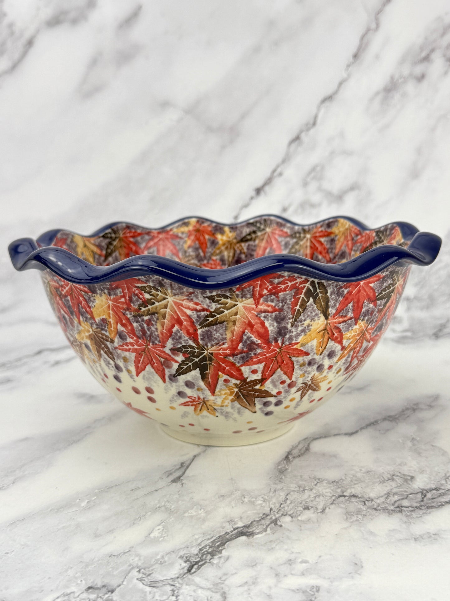 Ruffled Unikat Serving Bowl - Shape 634 - Pattern U4907