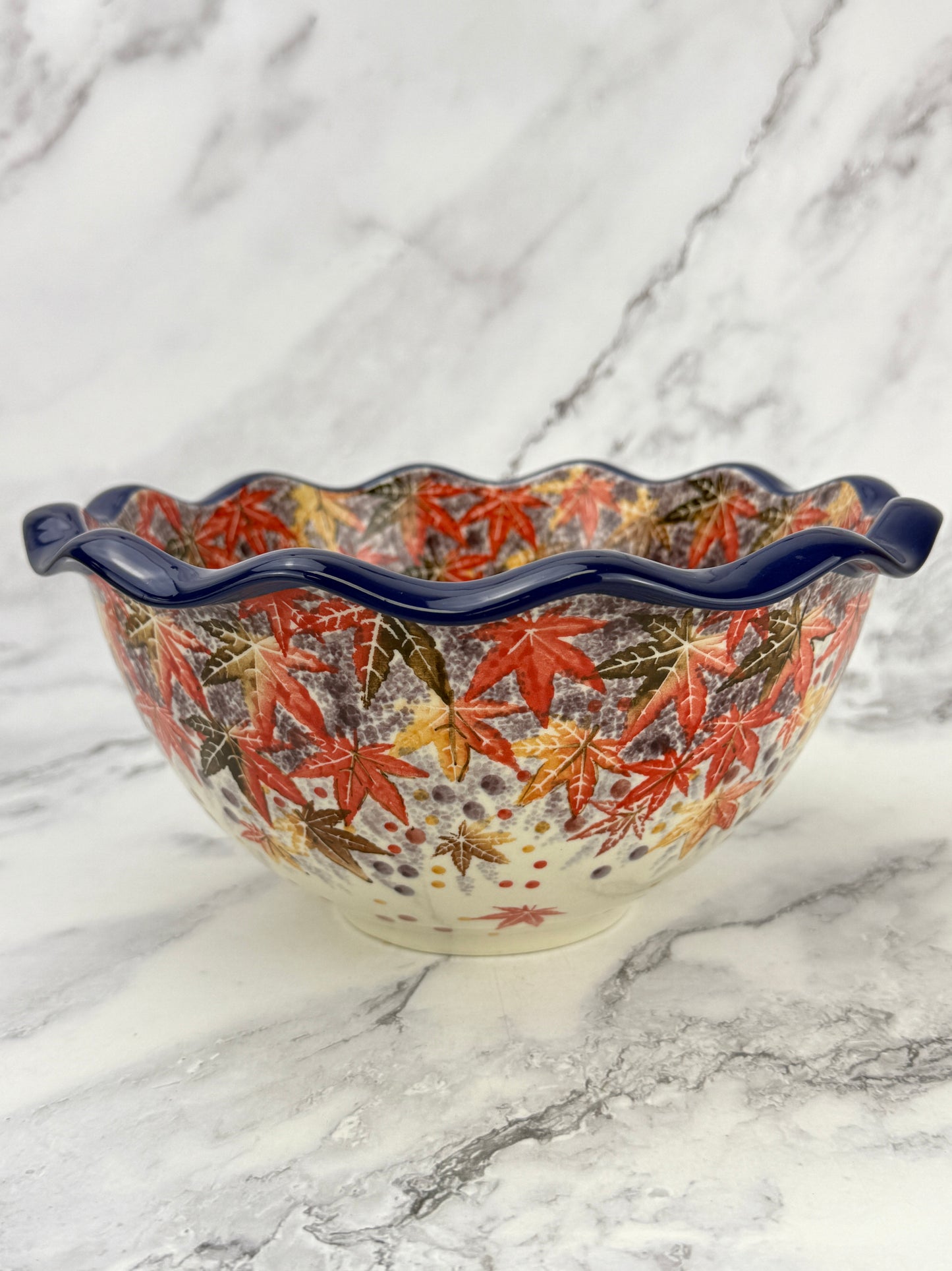 Ruffled Unikat Serving Bowl - Shape 634 - Pattern U4907