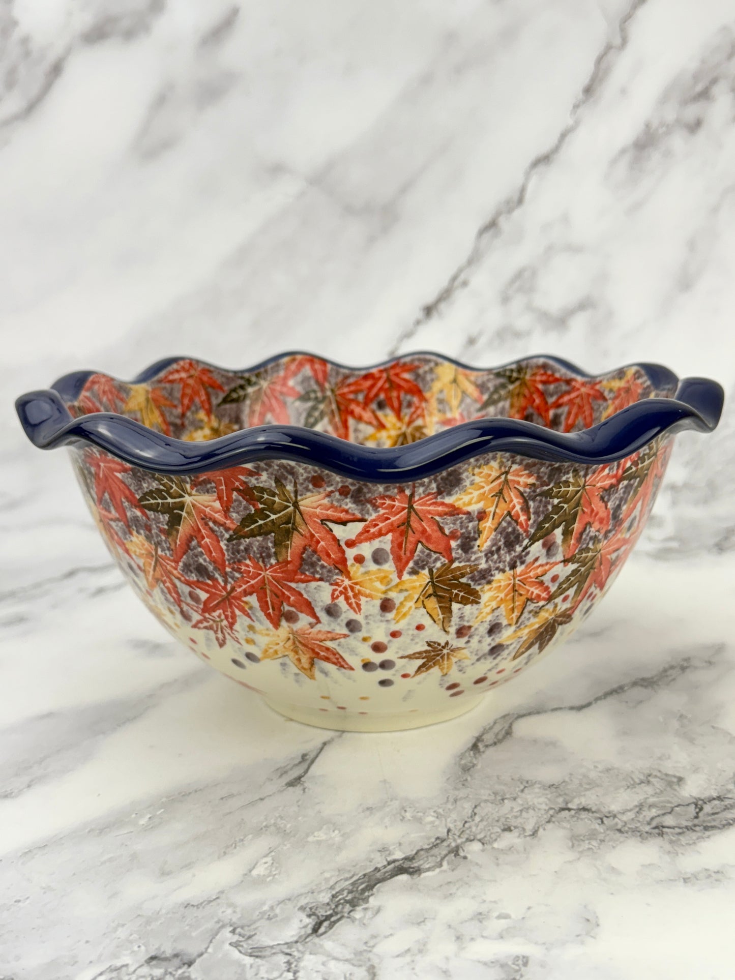 Ruffled Unikat Serving Bowl - Shape 634 - Pattern U4907