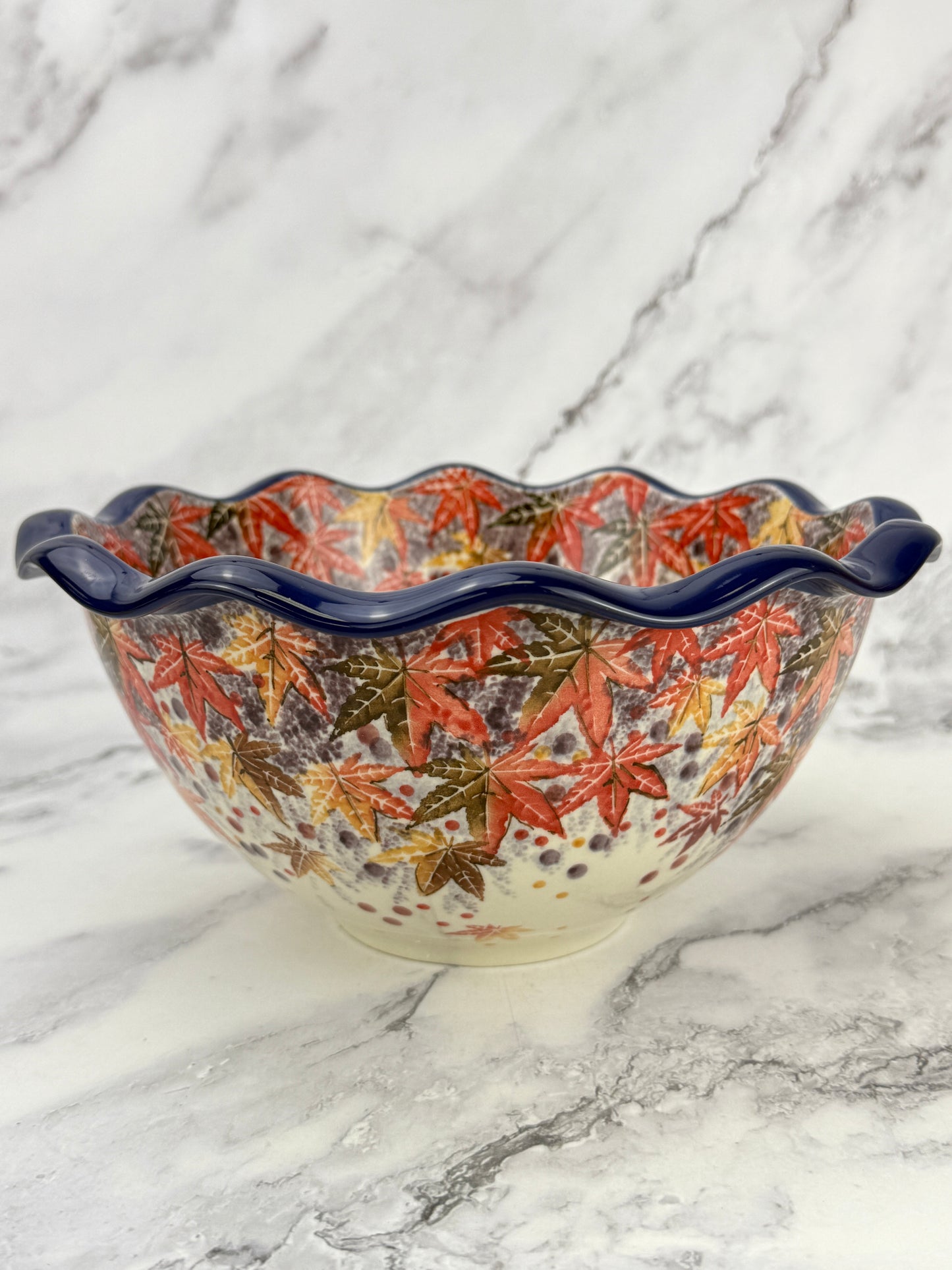 Ruffled Unikat Serving Bowl - Shape 634 - Pattern U4907