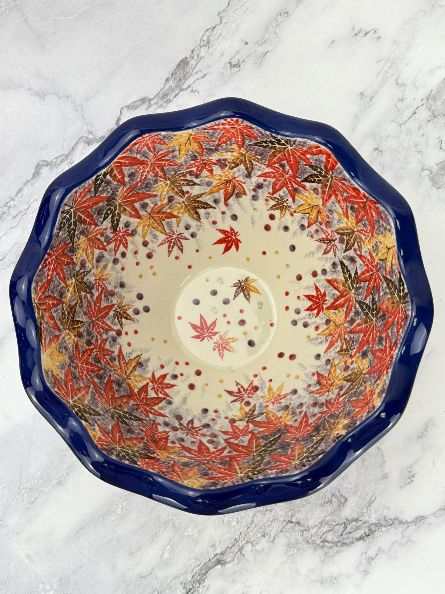 Ruffled Unikat Serving Bowl - Shape 634 - Pattern U4907