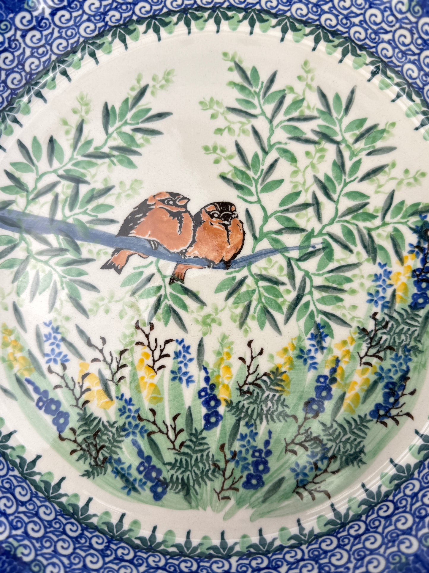 SALE Ruffled Unikat Pie Plate / Round Baker - Shape 636 Pattern U5175