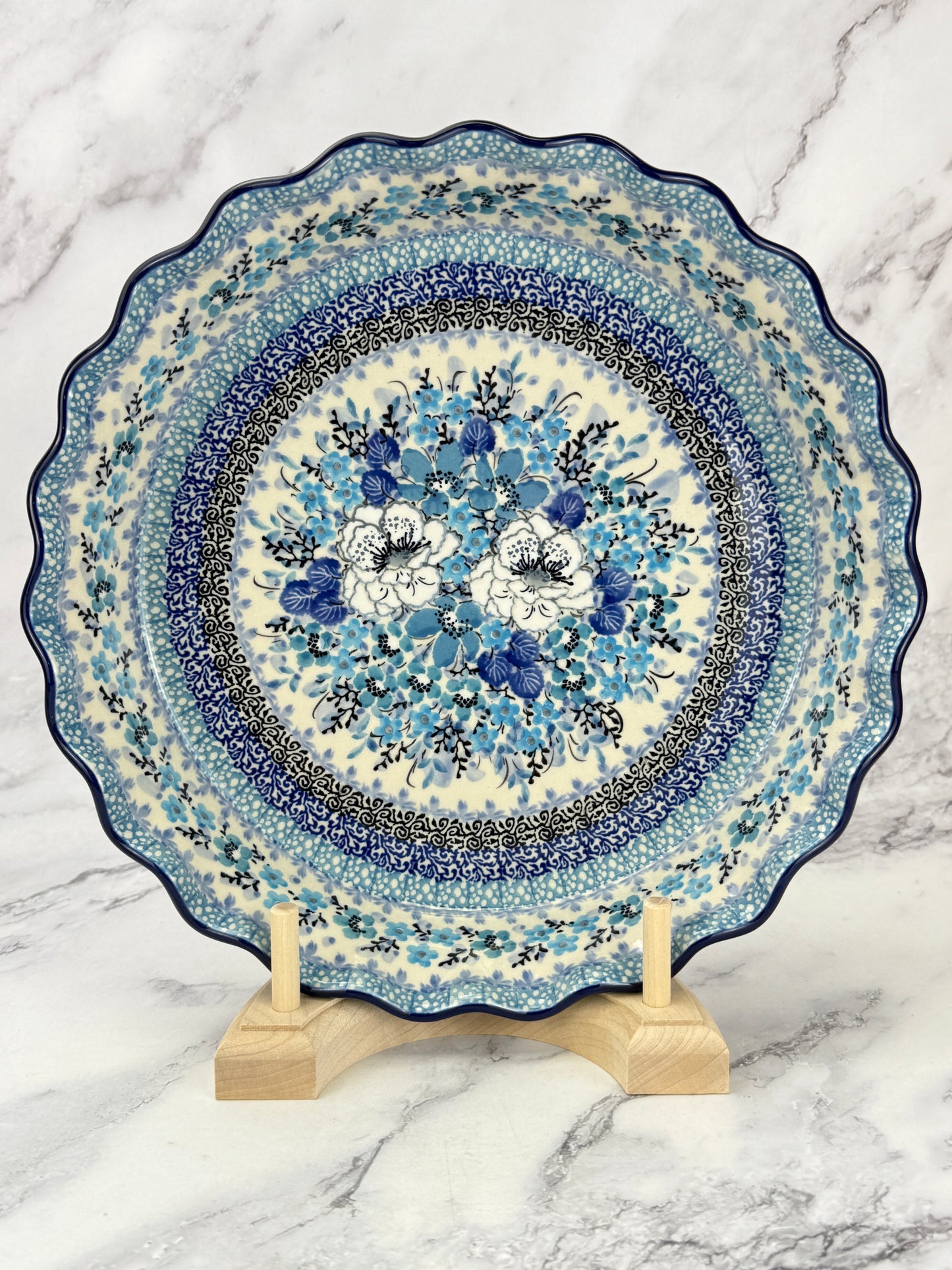 Ruffled Unikat Pie Plate / Round Baker - Shape 636 - Pattern U5025