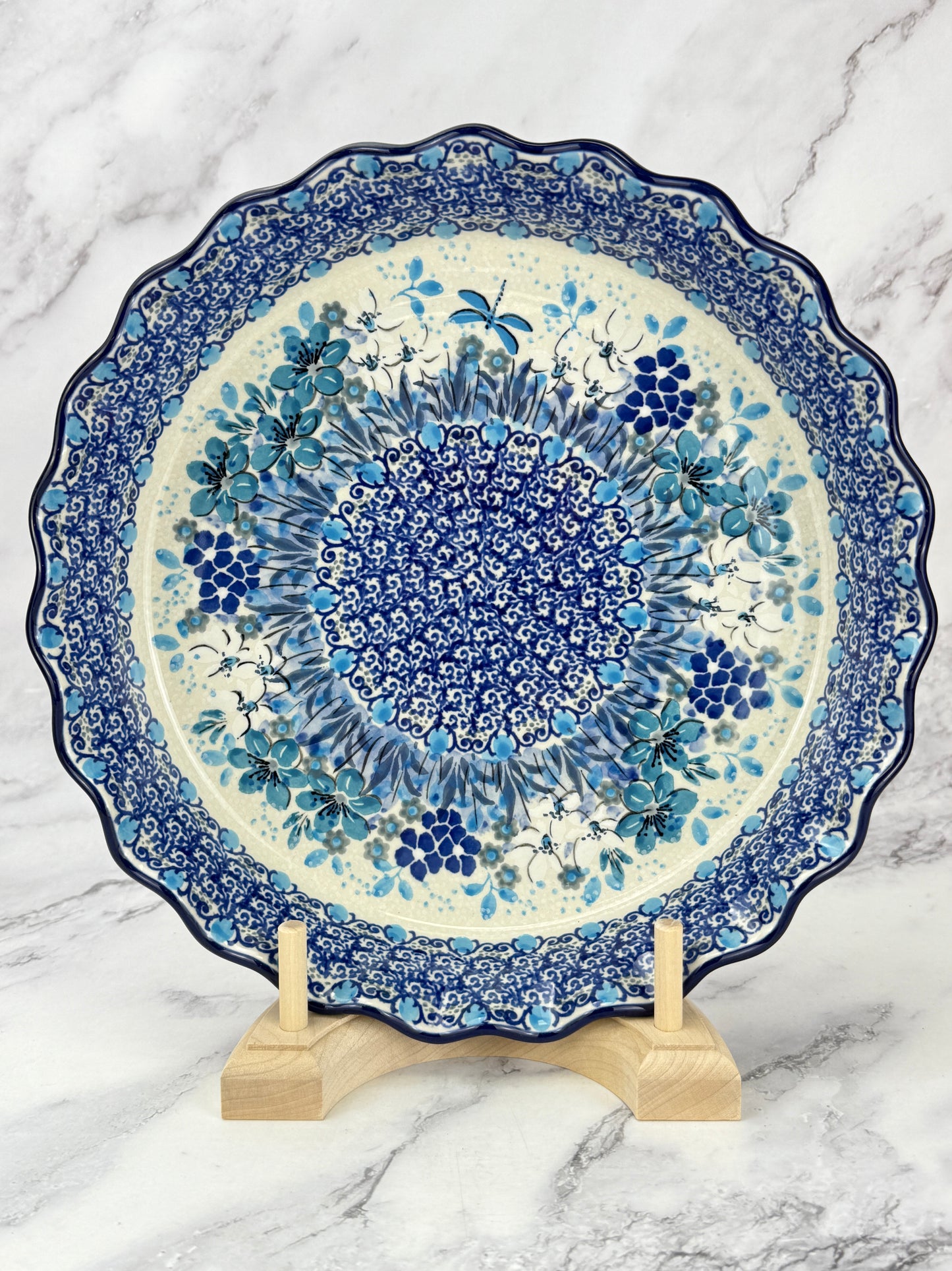 Ruffled Unikat Pie Plate / Round Baker - Shape 636 - Pattern U4964