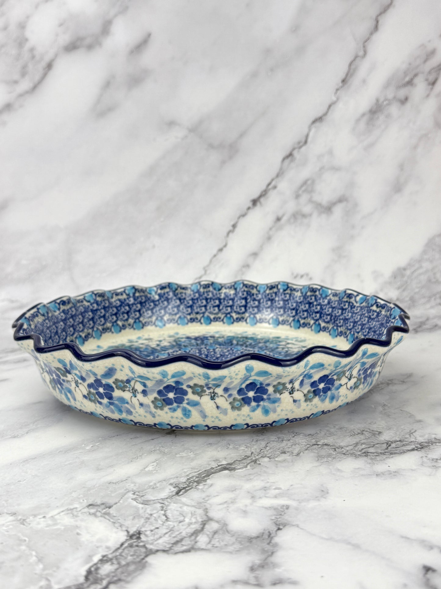 Ruffled Unikat Pie Plate / Round Baker - Shape 636 - Pattern U4964