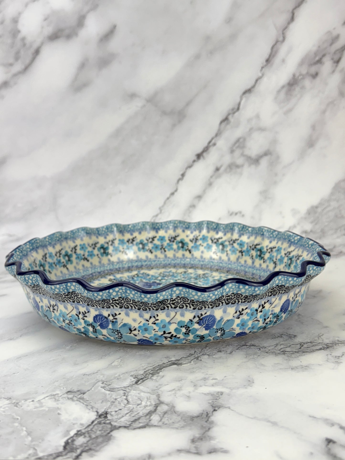 Ruffled Unikat Pie Plate / Round Baker - Shape 636 - Pattern U5025