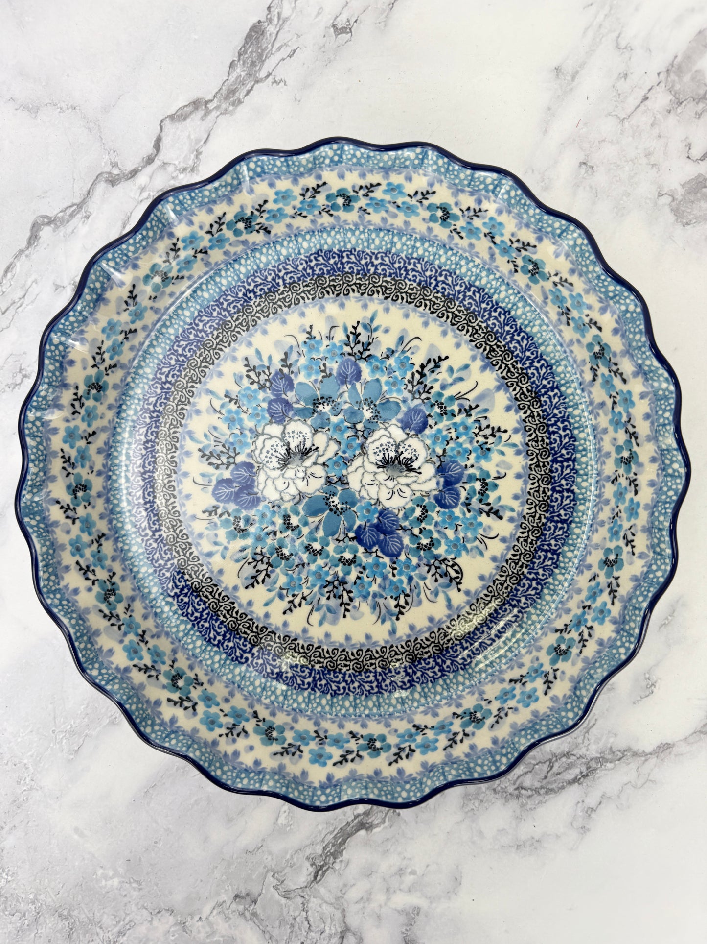 Ruffled Unikat Pie Plate / Round Baker - Shape 636 - Pattern U5025