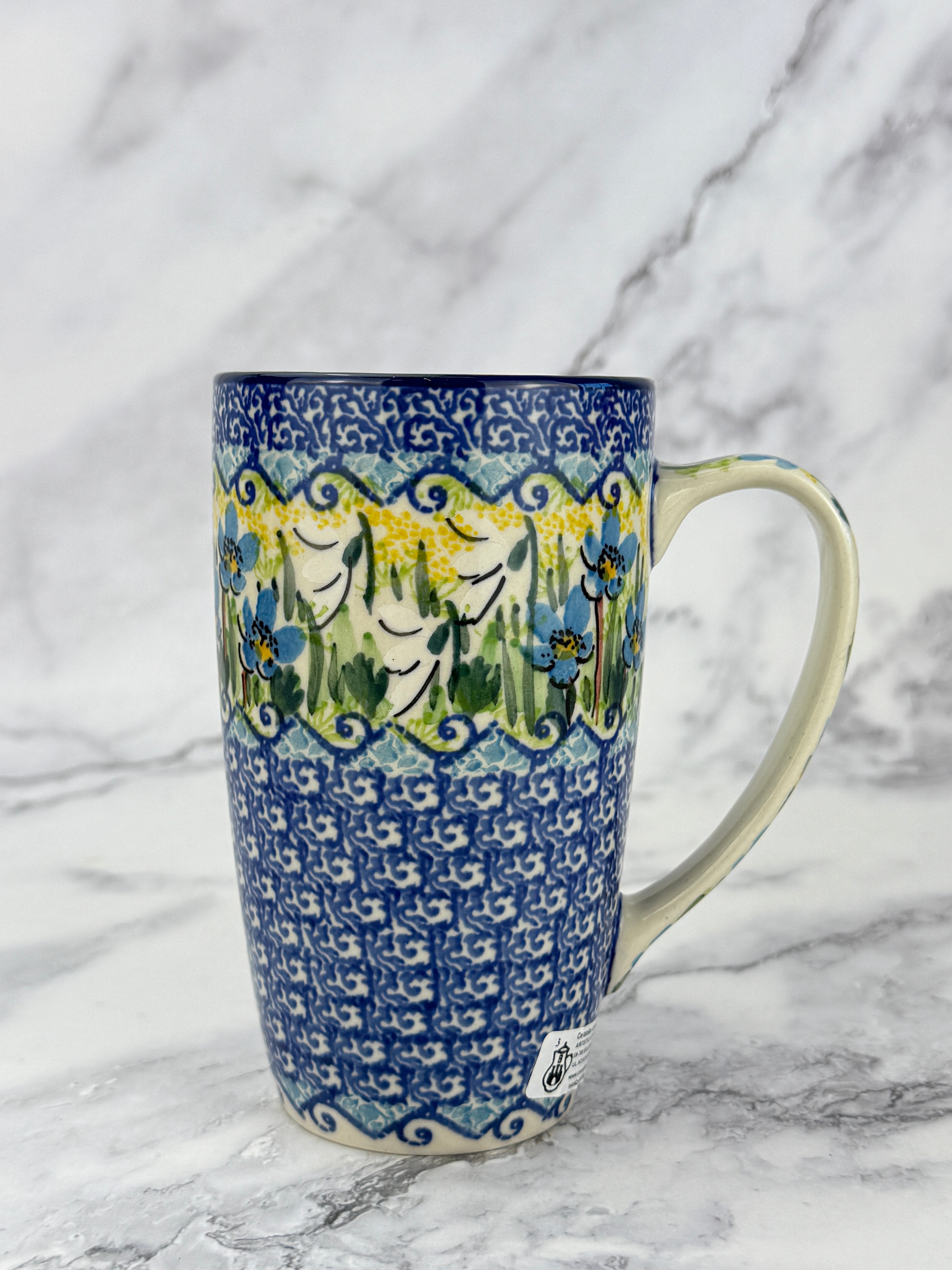 12oz Unikat Latte Mug - Shape C52 - Pattern U5071 – Polish Pottery Westlake