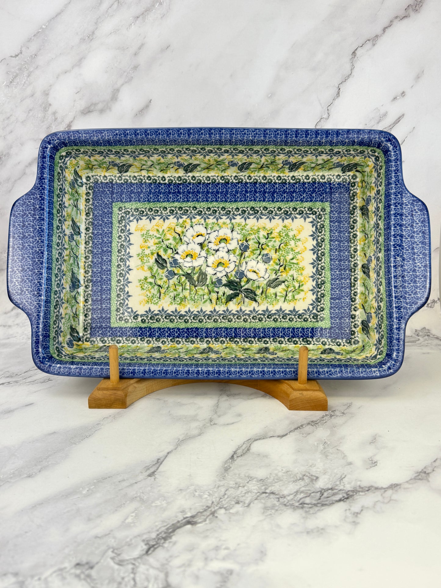 Large Unikat Rectangular Baker with Handles - Shape A56 - Pattern U5014