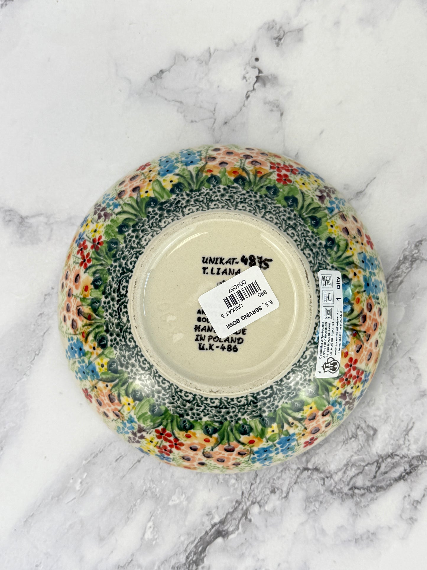 6.5" Unikat Serving Bowl - Shape B90 - Pattern U4875