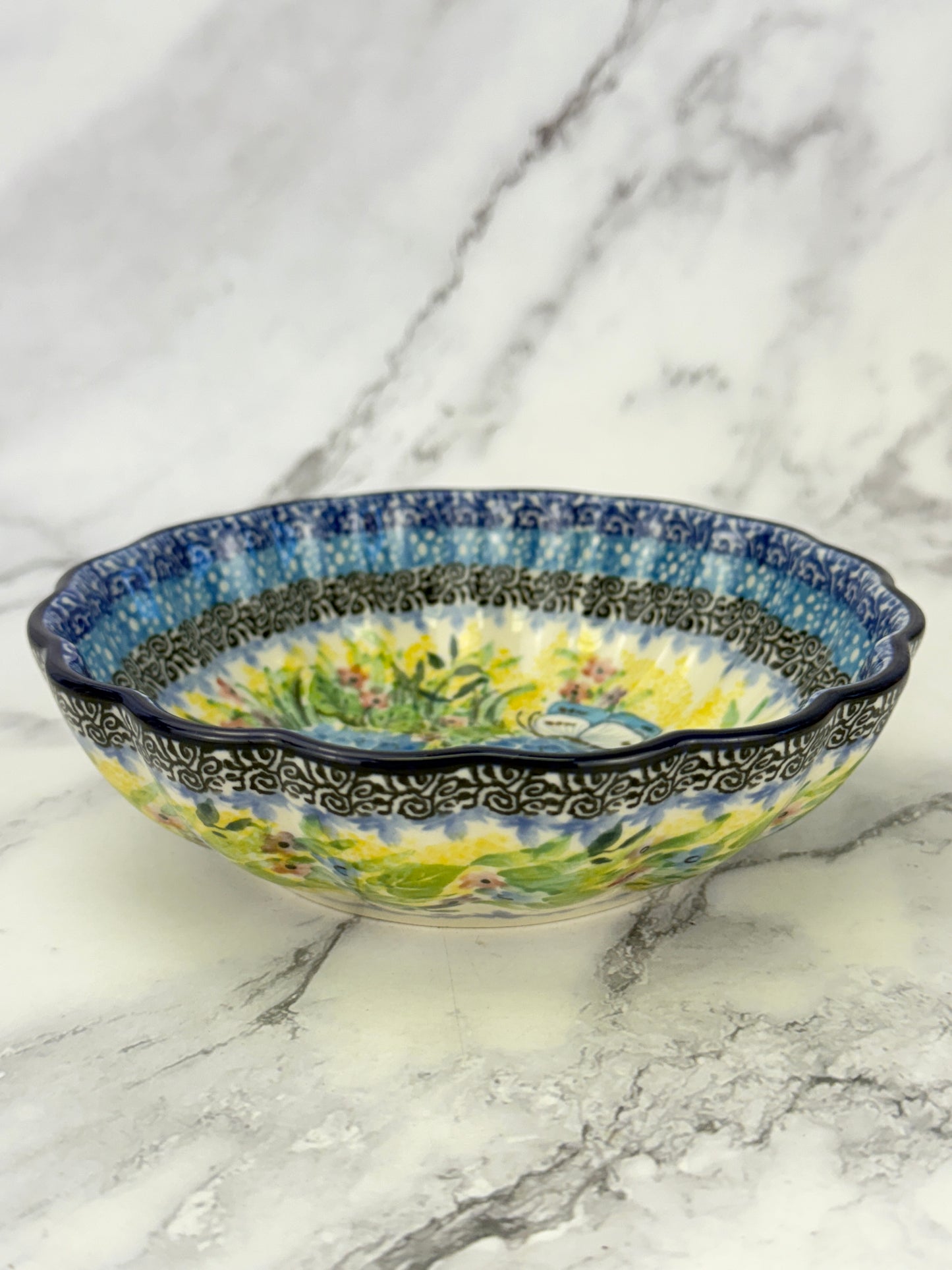 Unikat Ruffled Bowl - Shape 448 - Pattern U5048