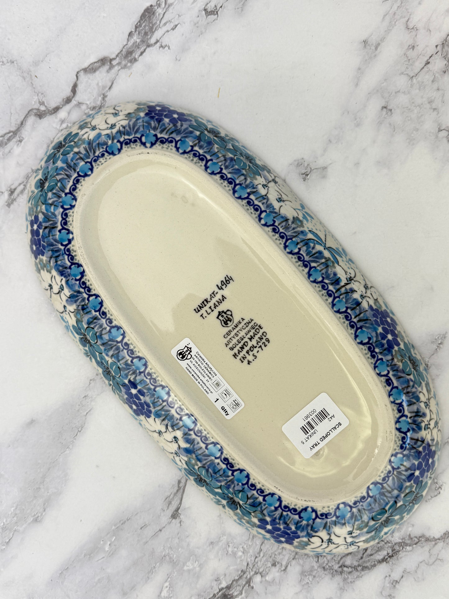 Scalloped Unikat Tray - Shape A42 - Pattern U4964