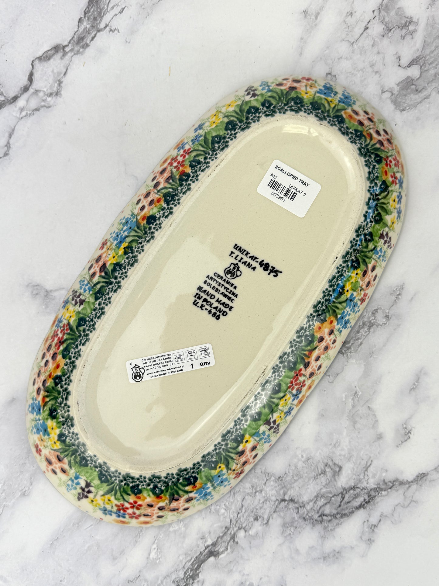 Scalloped Unikat Tray - Shape A42 - Pattern U4875