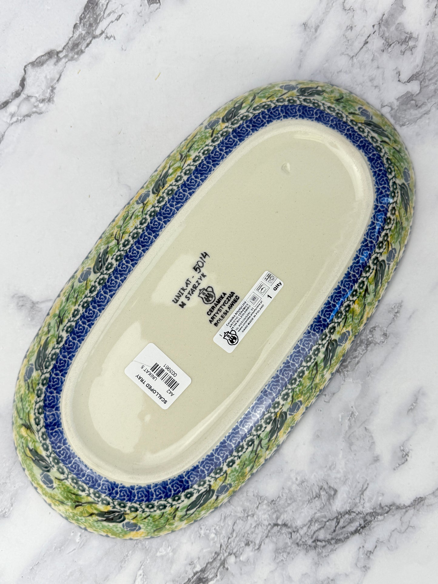 Scalloped Unikat Tray - Shape A42 - Pattern U5014