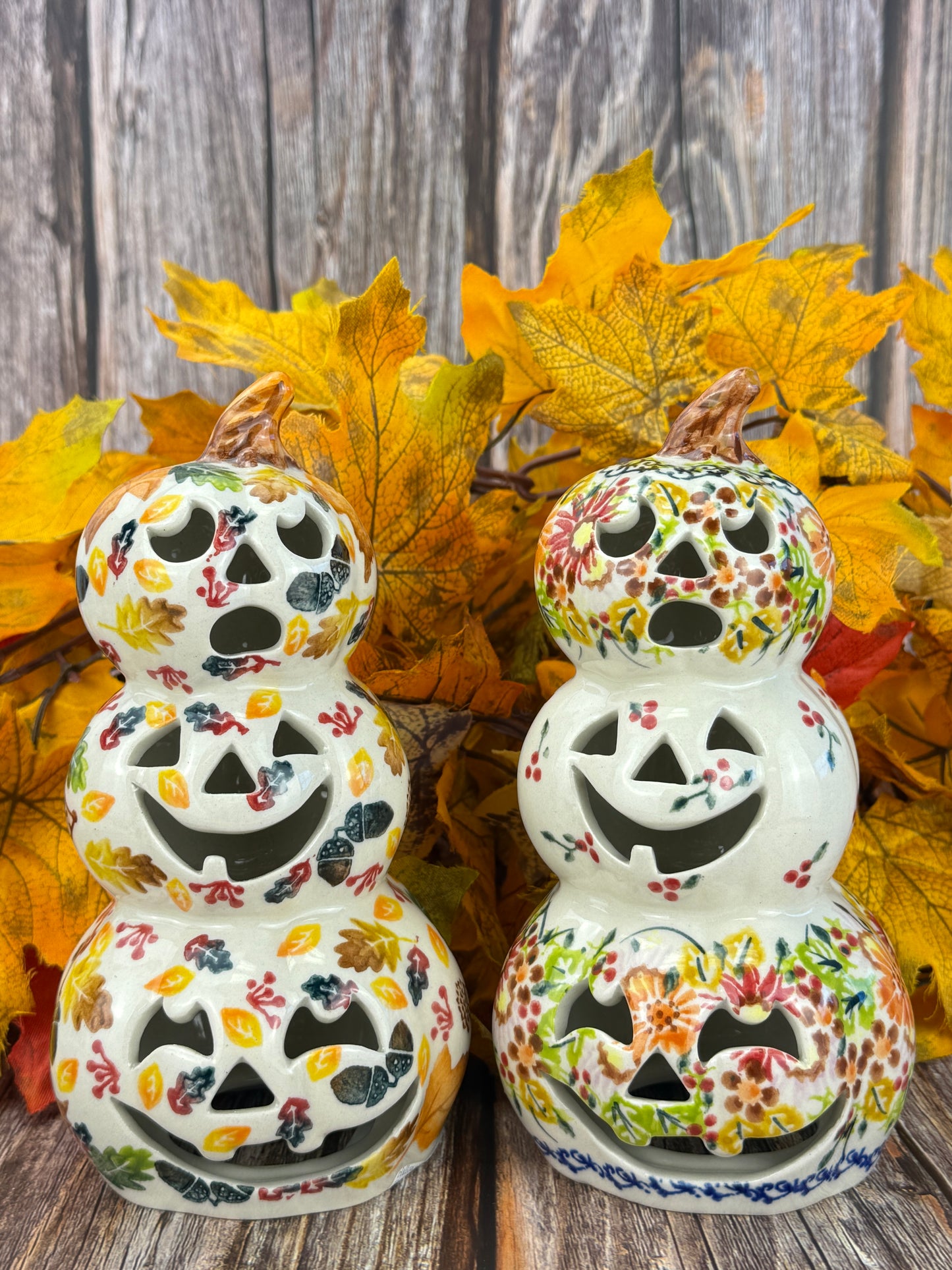 Vena Stacked Pumpkin Votive - Hedgehog