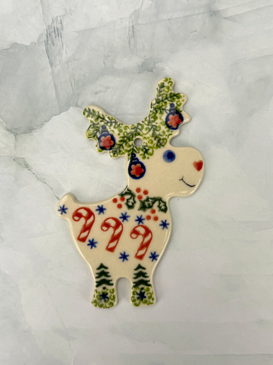 Vena Flat Reindeer Ornament - Shape V705 - Candy Cane Lane