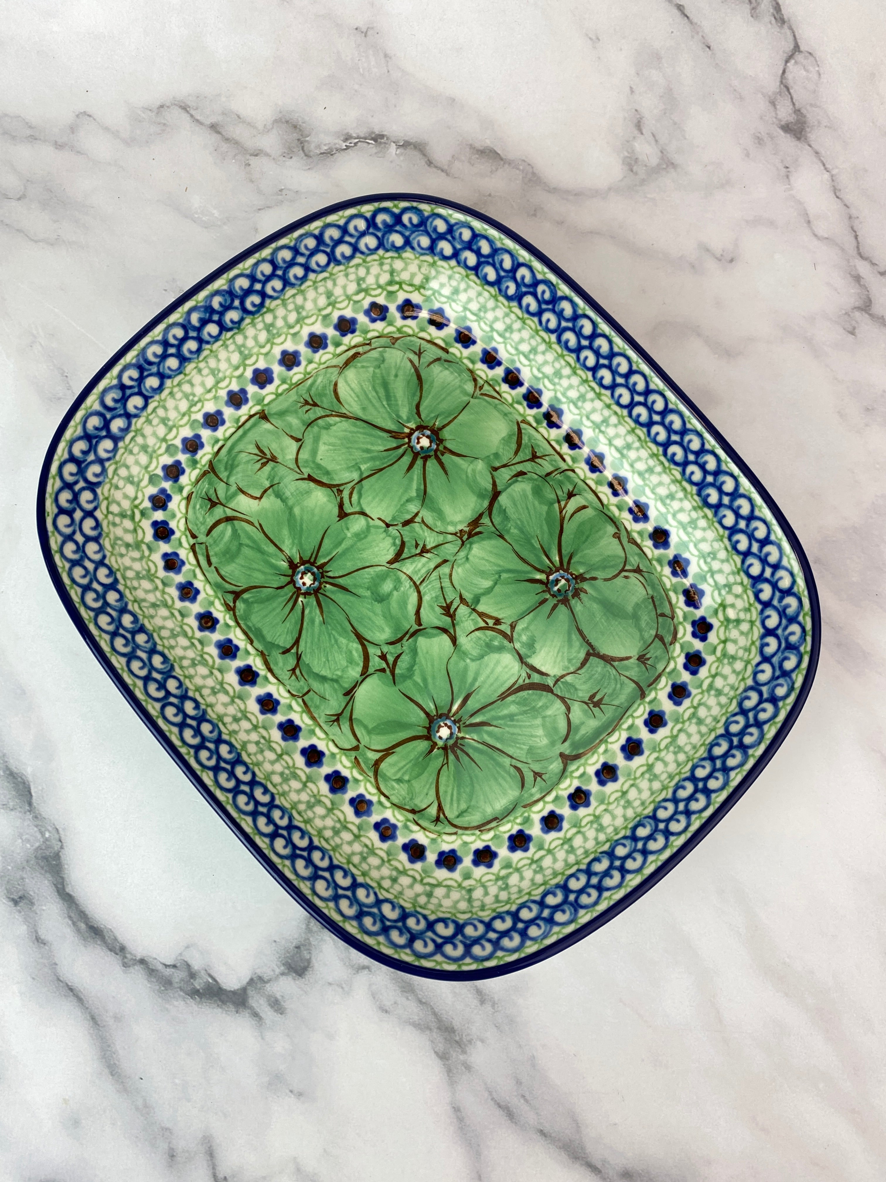 Dish Pattern Unikat Rectangular Dish - Shape 159 - Pattern U408D – Polish Pottery ...