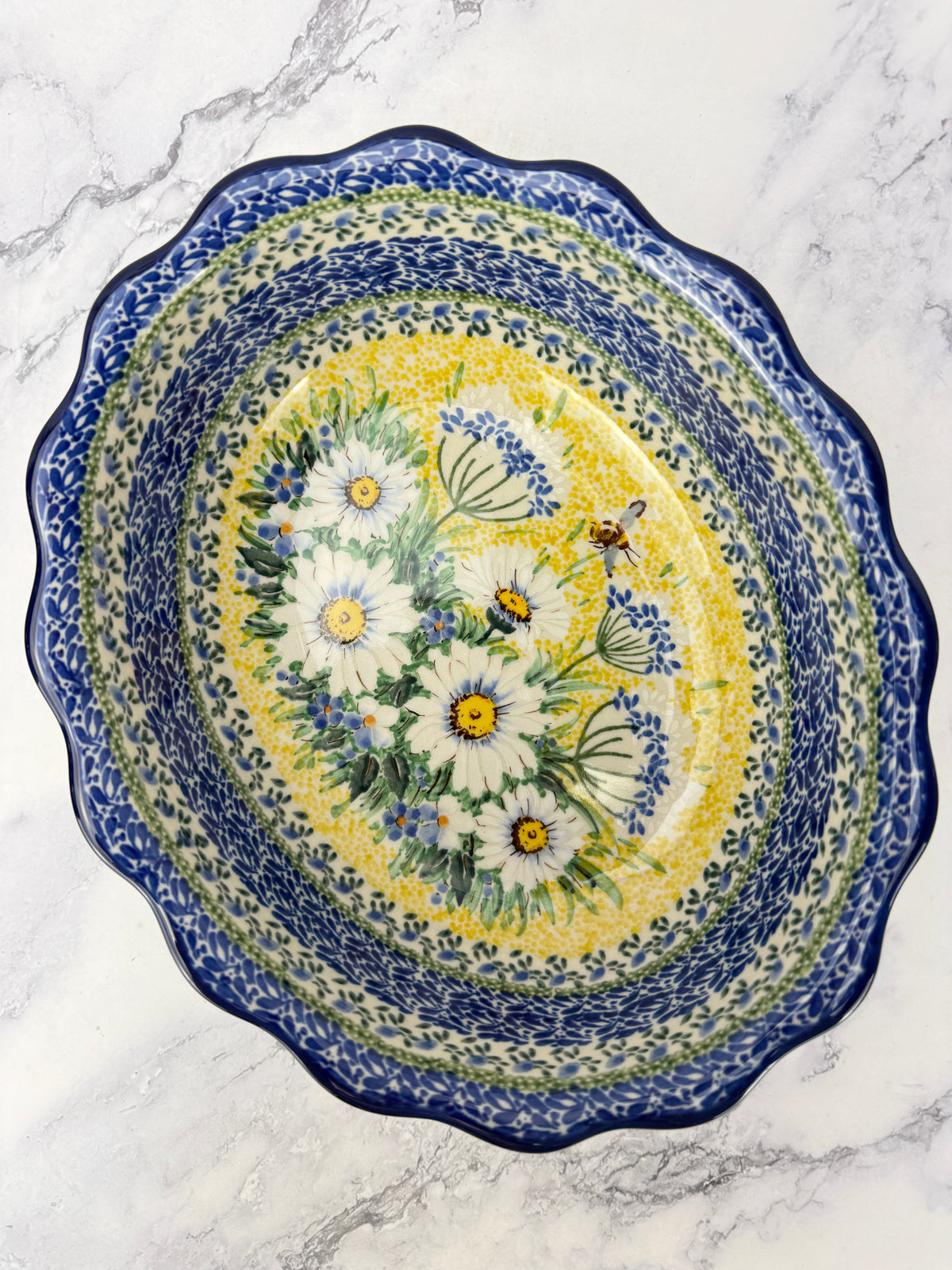 Scalloped Unikat Oval Bowl - Shape D78 - Pattern U5296