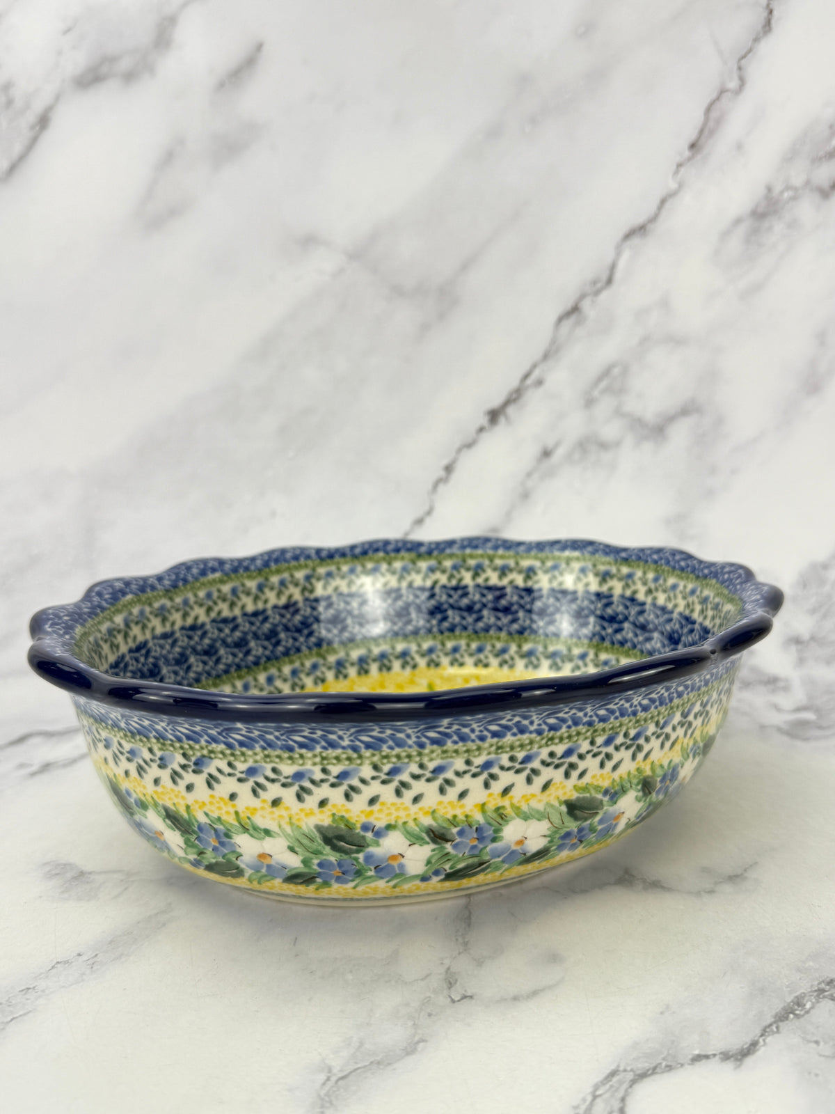 Scalloped Unikat Oval Bowl - Shape D78 - Pattern U5296