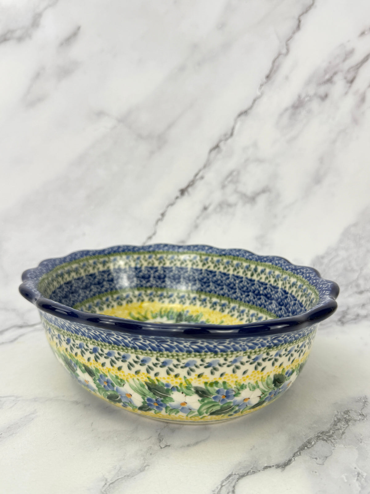 Scalloped Unikat Oval Bowl - Shape D78 - Pattern U5296