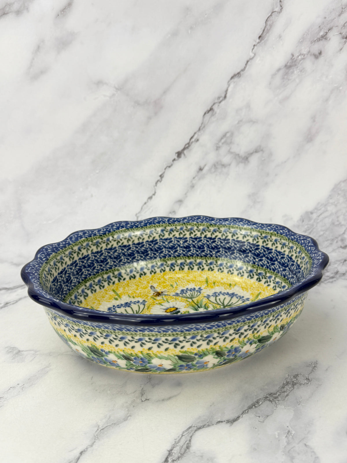 Scalloped Unikat Oval Bowl - Shape D78 - Pattern U5296