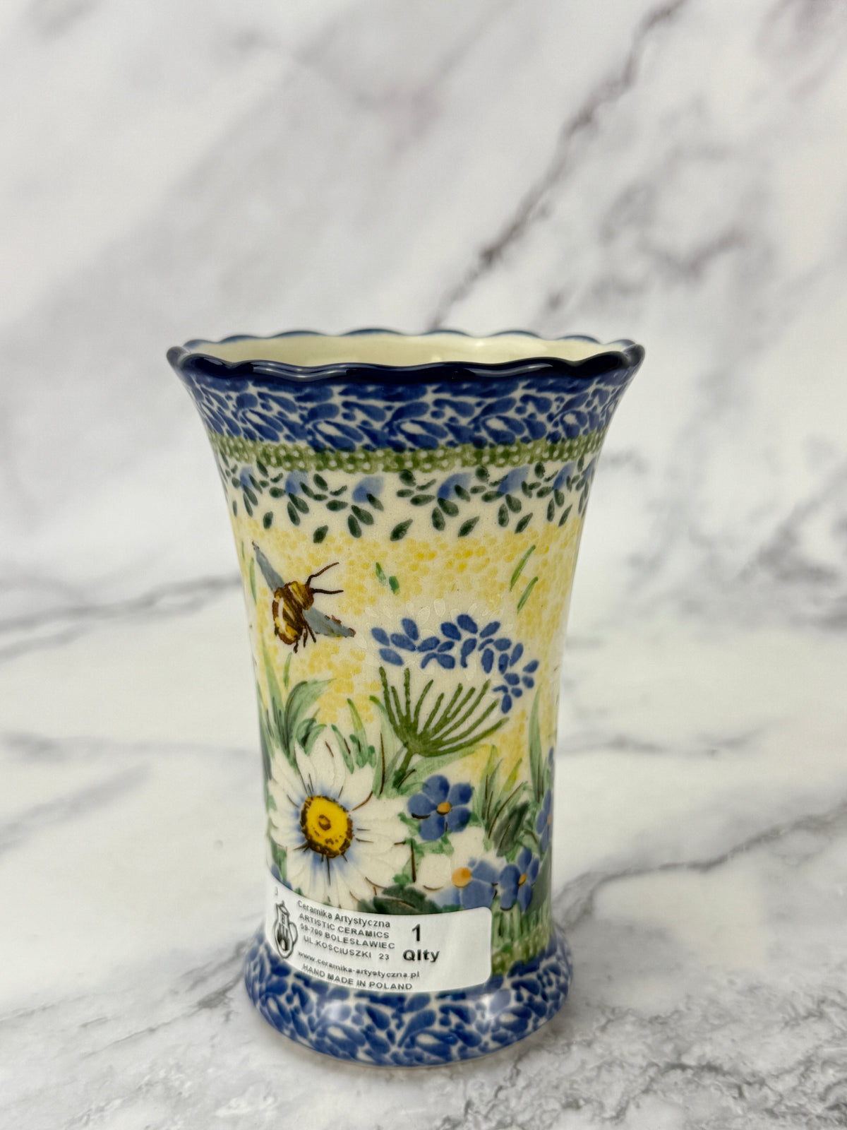 Ruffled Unikat Bud Vase - Shape 127 - Pattern U5296