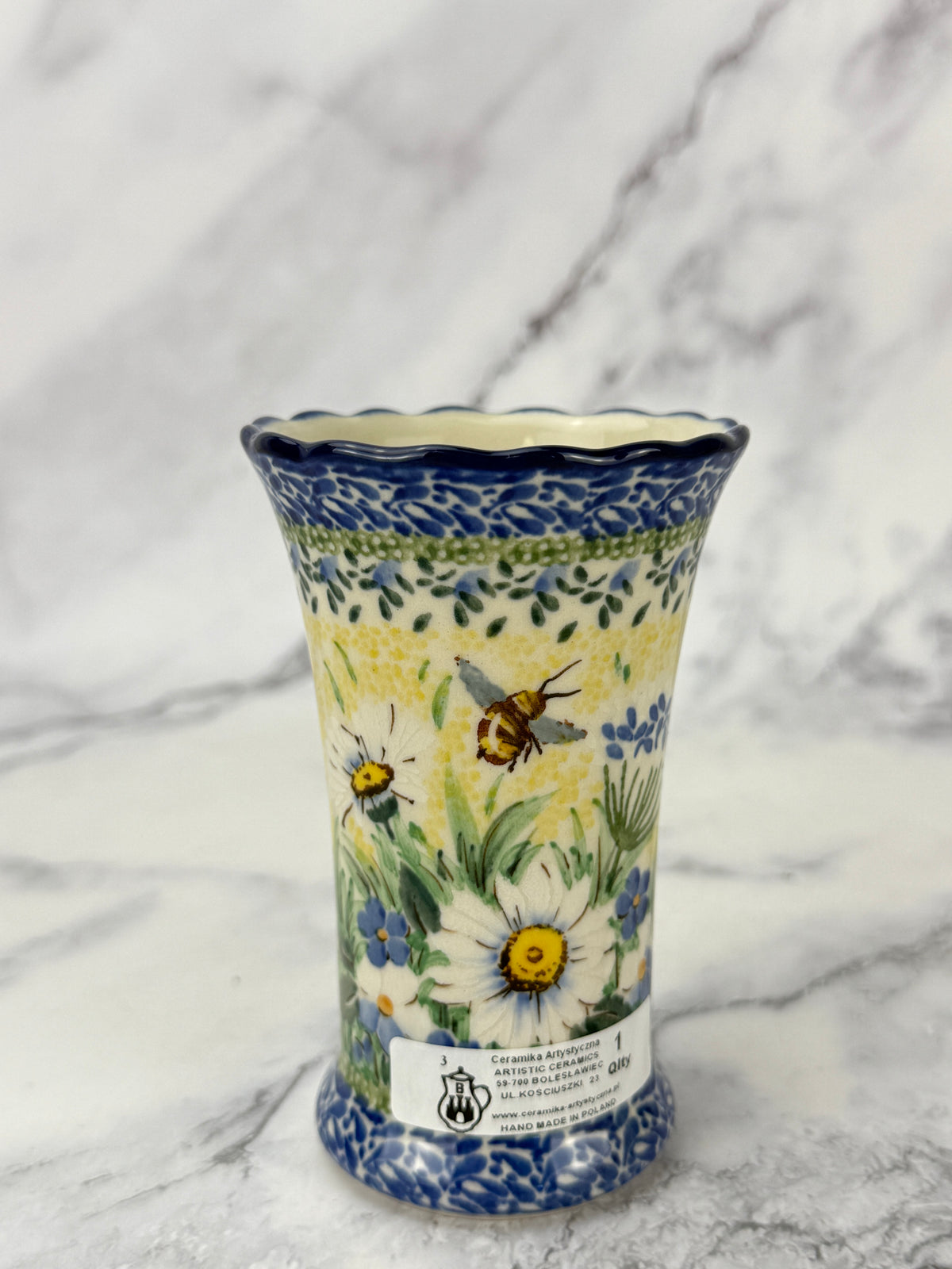 Ruffled Unikat Bud Vase - Shape 127 - Pattern U5296