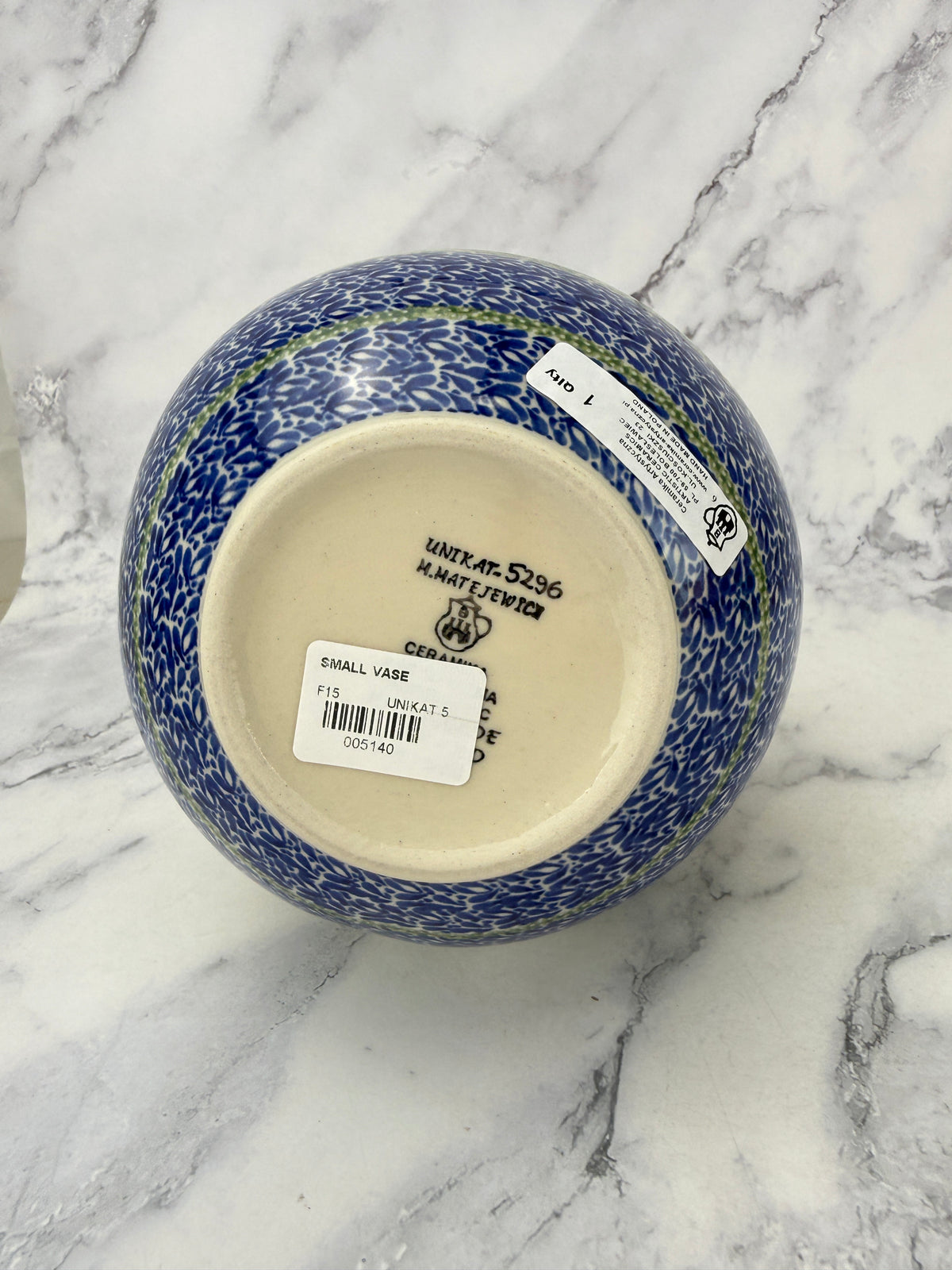 Round Unikat Vase - Shape F15 - Pattern U5296