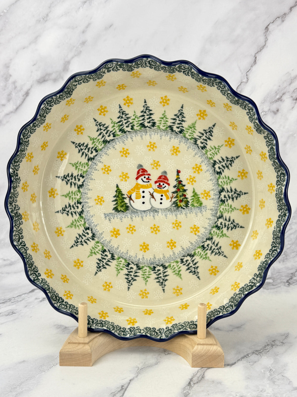 Ruffled Unikat Pie Plate / Round Baker - Shape 636 Pattern U5324