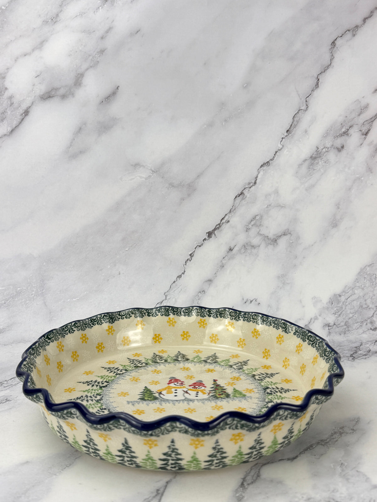 Ruffled Unikat Pie Plate / Round Baker - Shape 636 Pattern U5324
