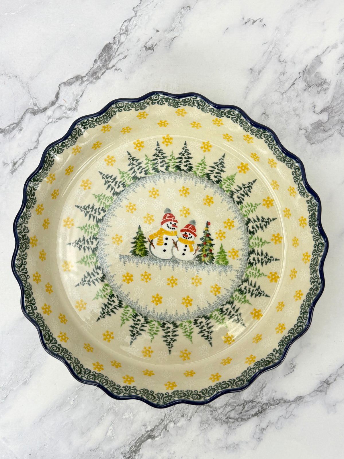 Ruffled Unikat Pie Plate / Round Baker - Shape 636 Pattern U5324