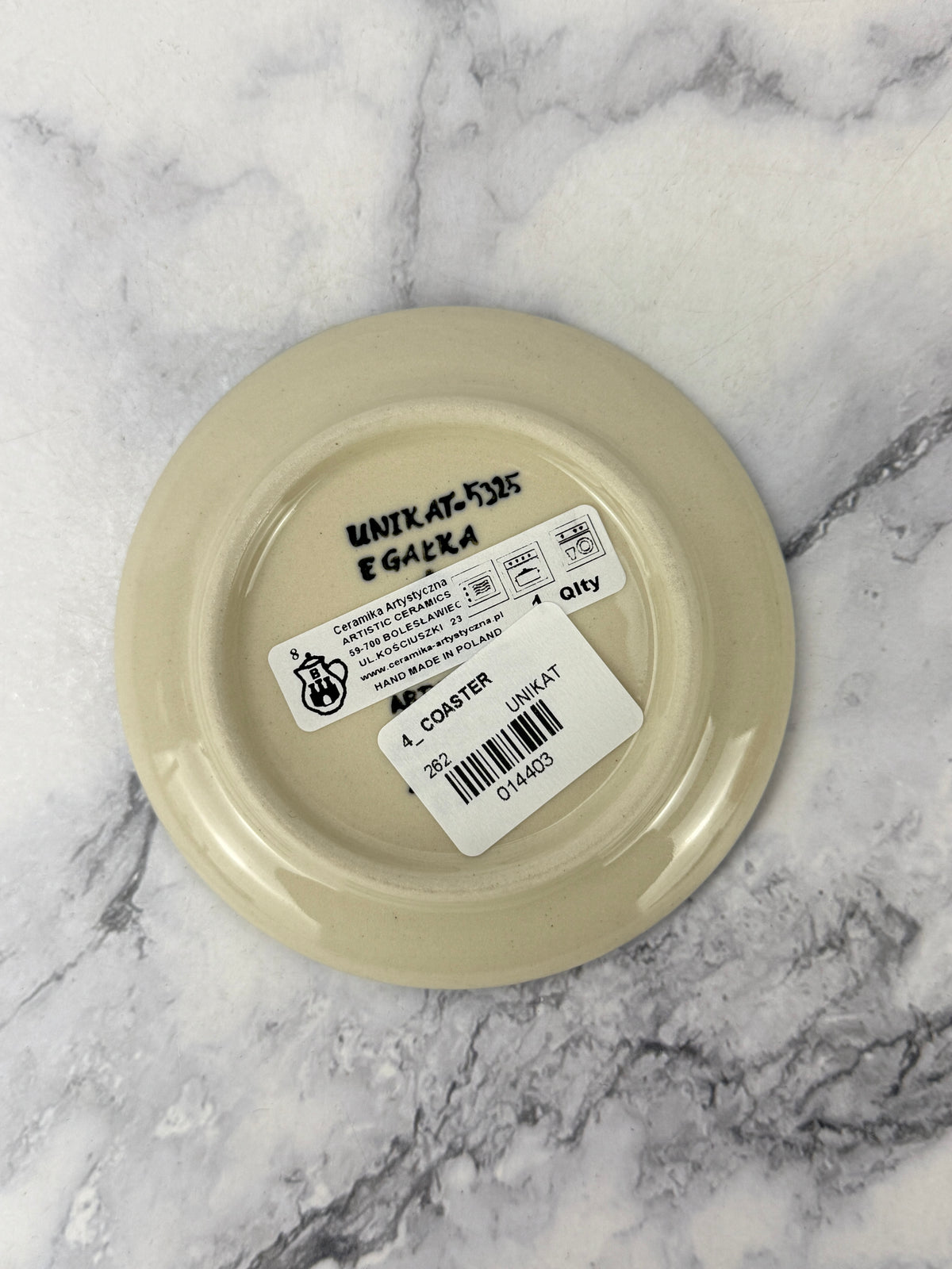 4” Unikat Coaster - Shape 262 - Pattern U5325