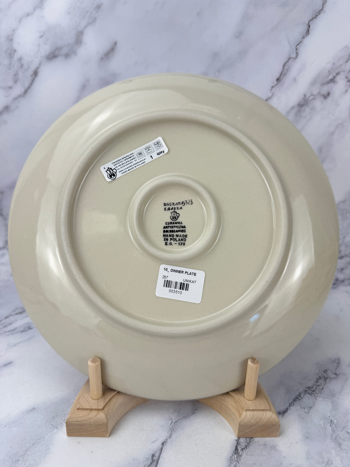 10" Unikat Dinner Plate - Shape 257 - Pattern U5323