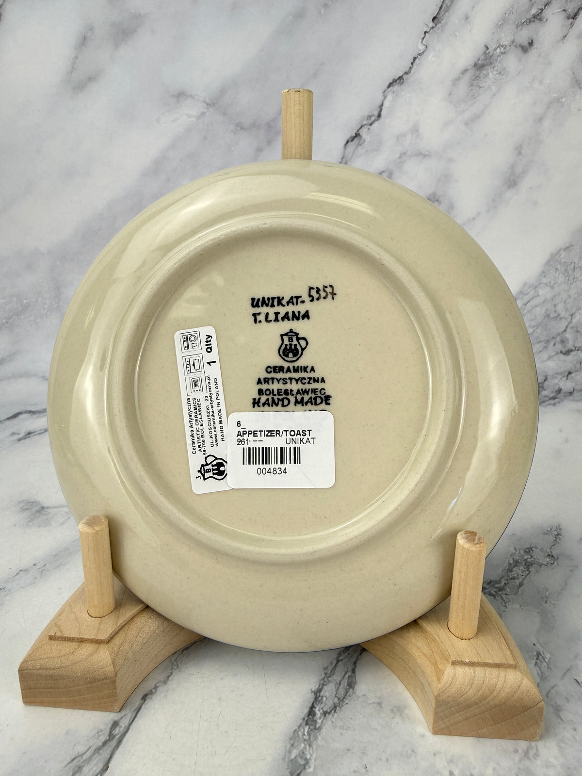 6" Unikat Toast Plate - Shape 261 - Pattern U5357
