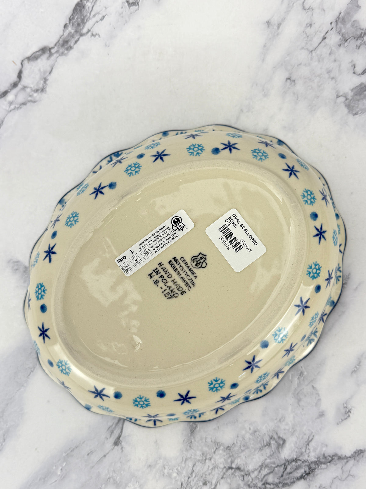 Scalloped Oval Bowl - Shape D78 - Pattern 2782