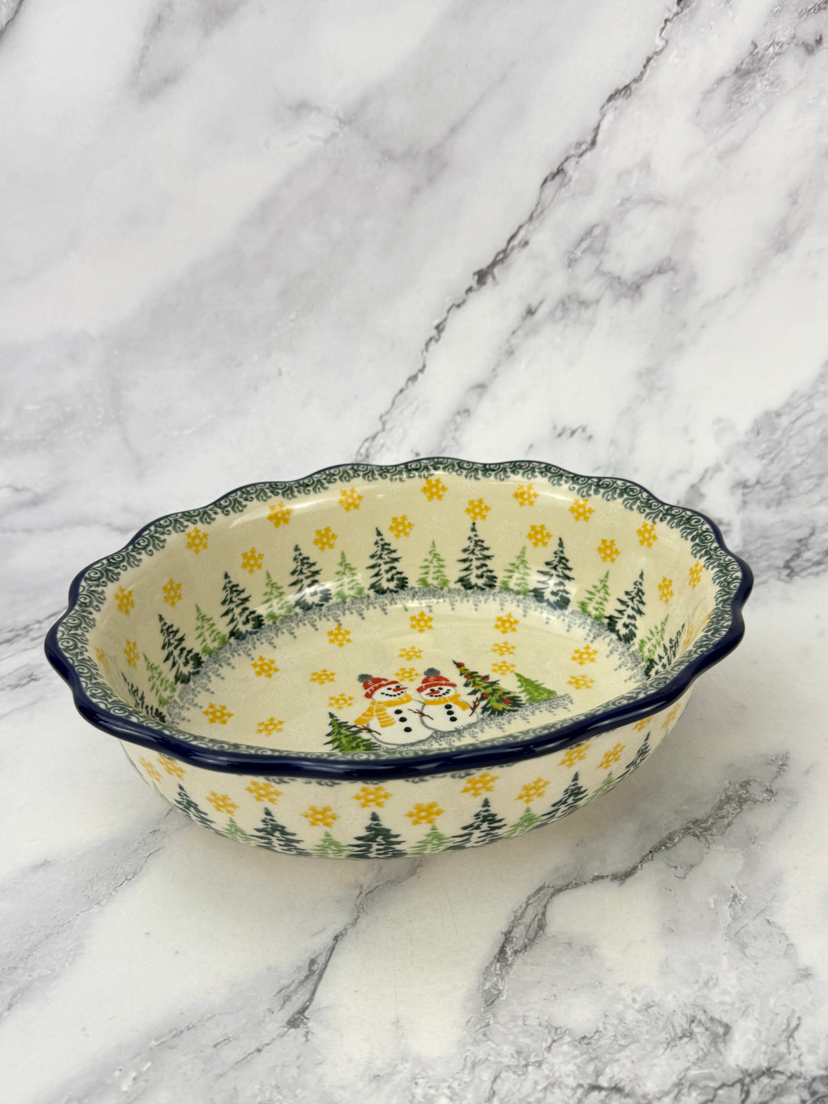 Scalloped Unikat Oval Bowl - Shape D78 - Pattern U5324