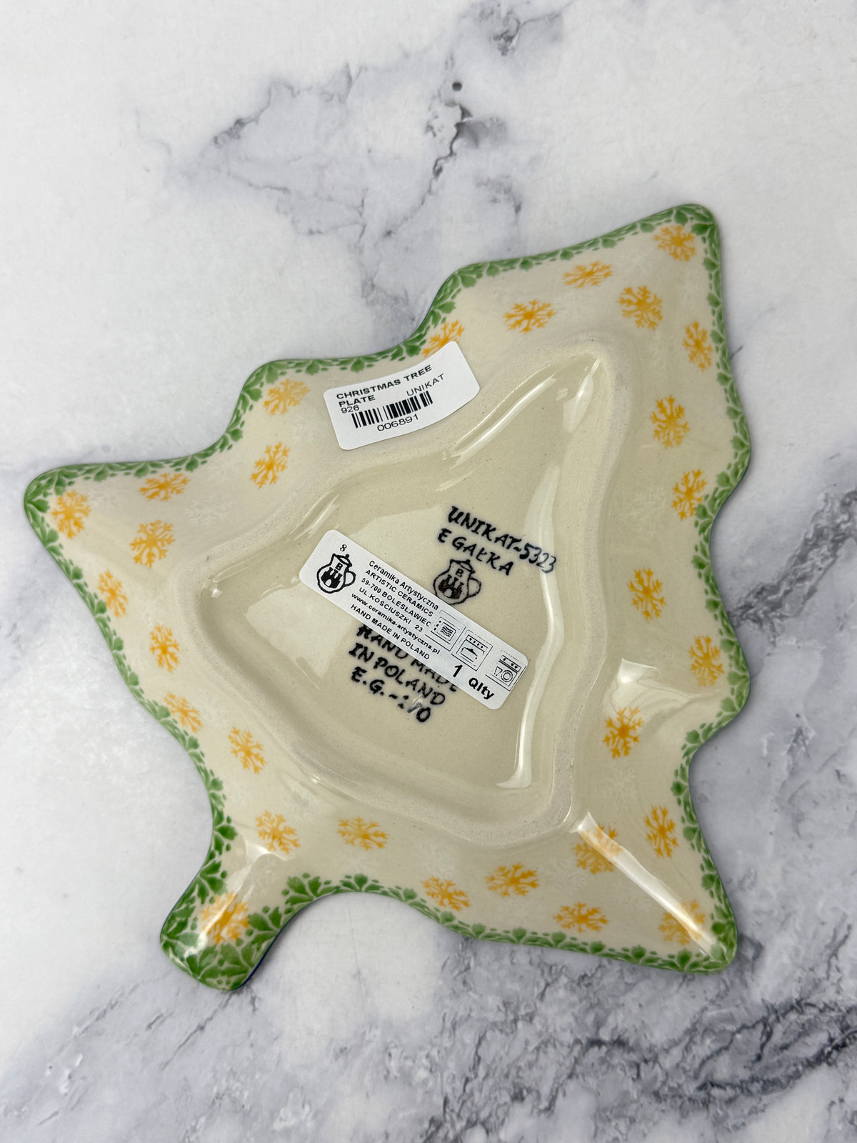 Unikat Christmas Tree Plate - Shape 926 - Pattern U5323