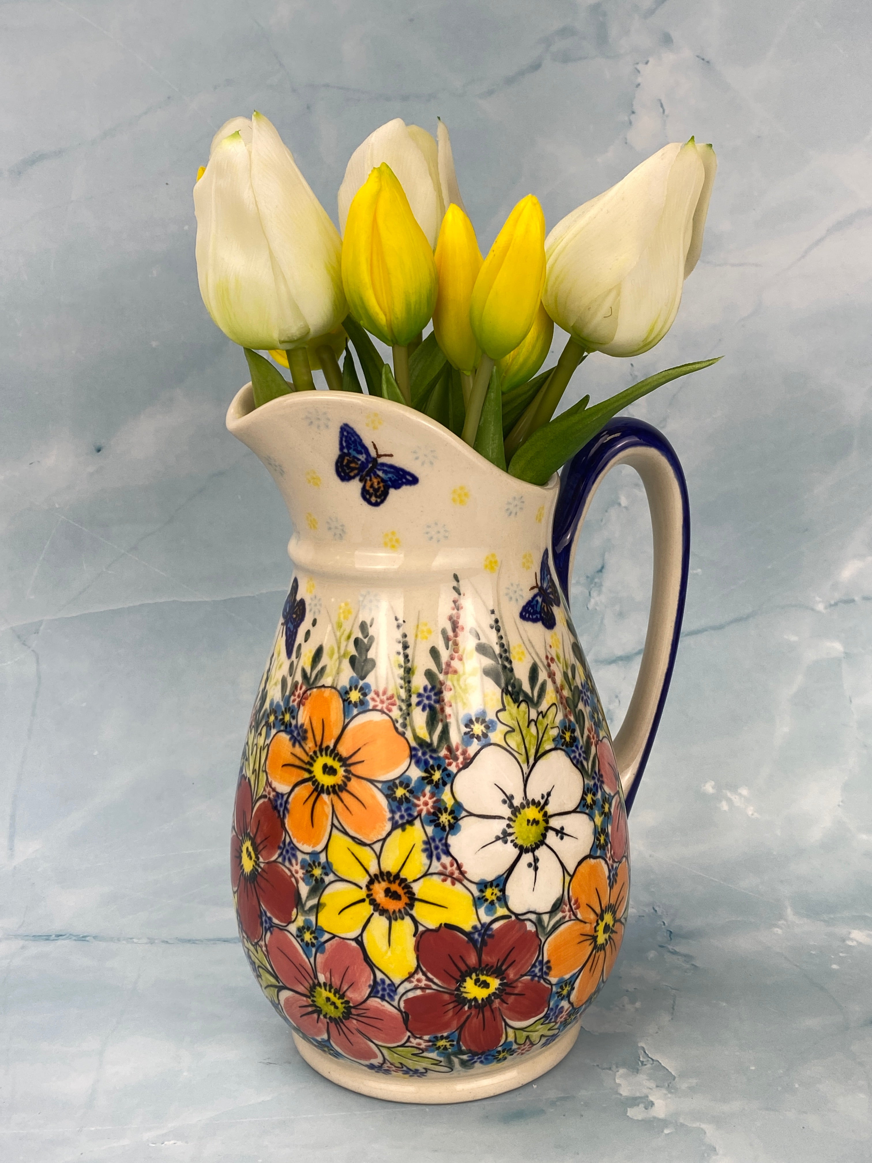 7 Cup Unikat Pitcher - Shape V028 - Pattern A542 – Polish Pottery Westlake