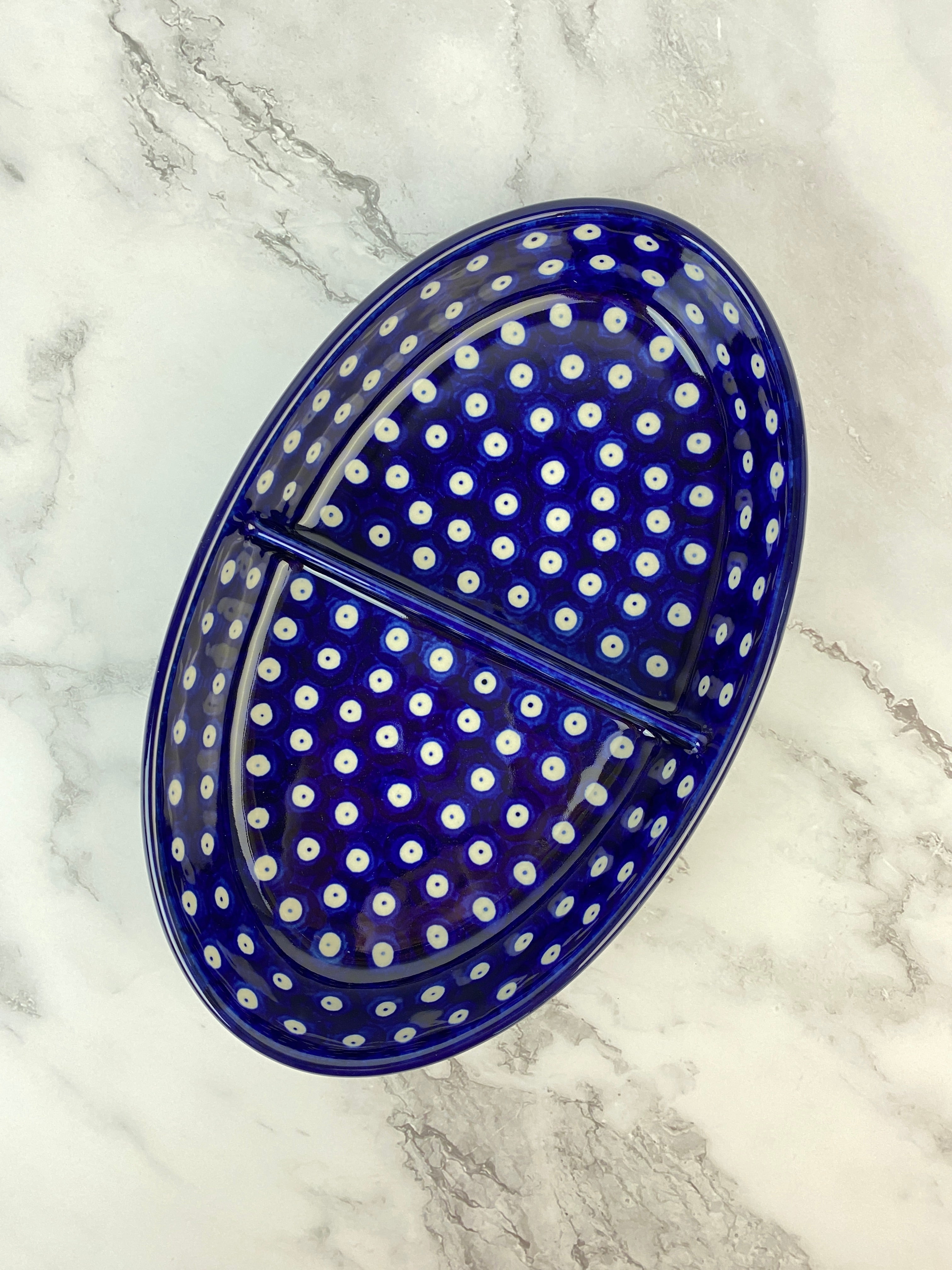Dih Pattern Divided Dish - Shape 164 - Pattern 70a – Polish Pottery Westlake