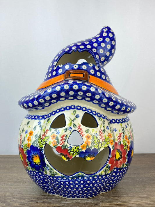 Large Unikat Pumpkin with Hat - Pattern U542