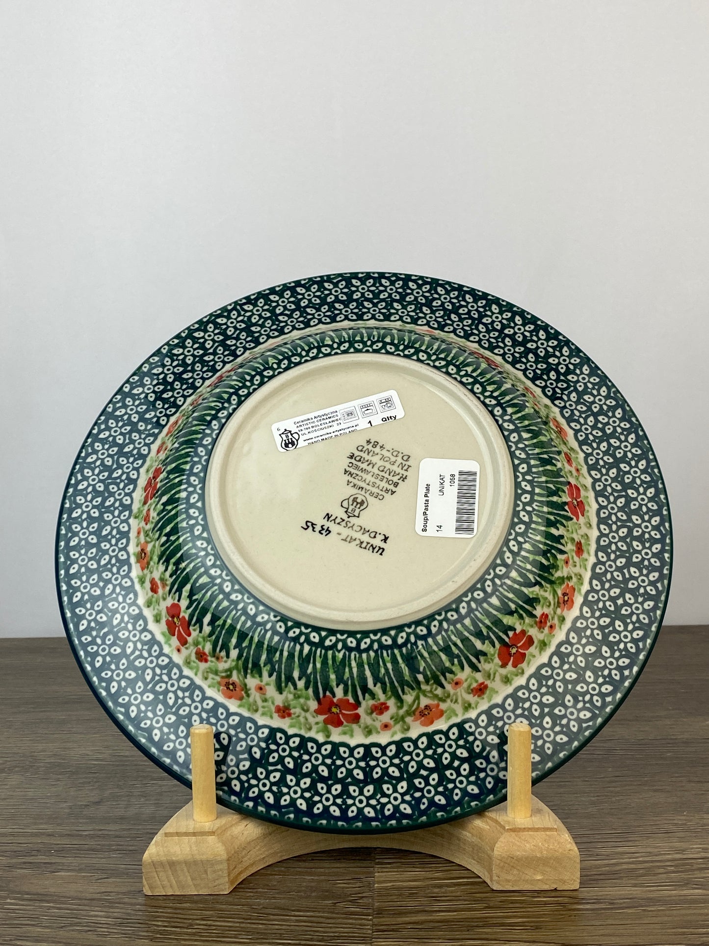 Unikat Soup / Pasta Plate - Shape 14 - Pattern U4335