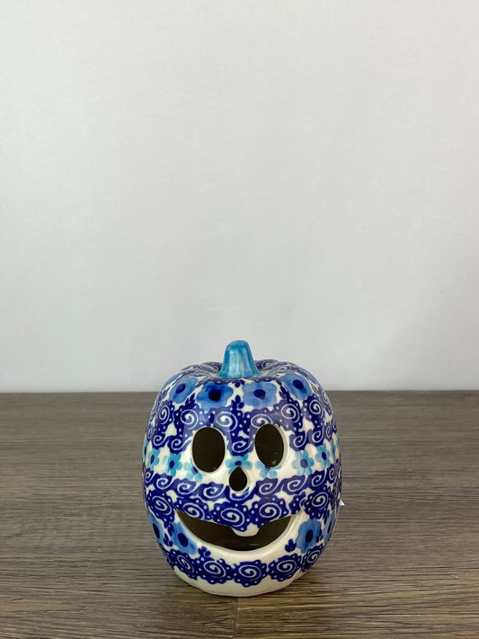 Little Jack-O-Lantern - Big Upper Tooth - Blue Floral
