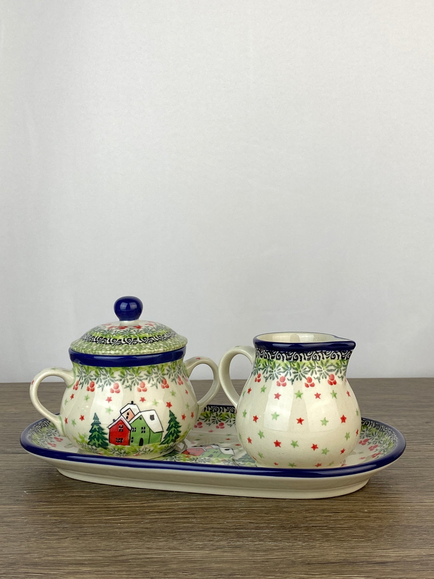 Unikat Creamer and Sugar with Tray - Shape 422 - Pattern U5037