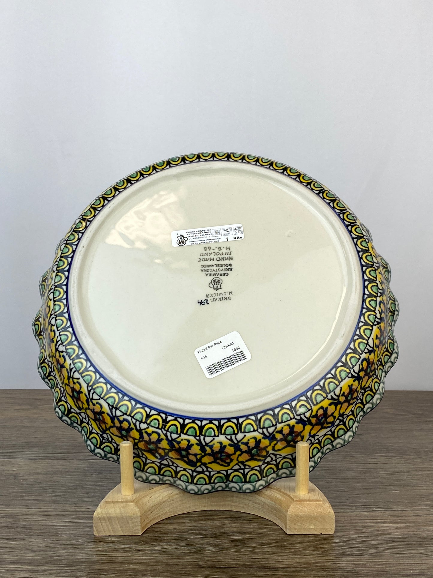 Ruffled Unikat Pie Plate / Round Baker - Shape 636 - Pattern U294