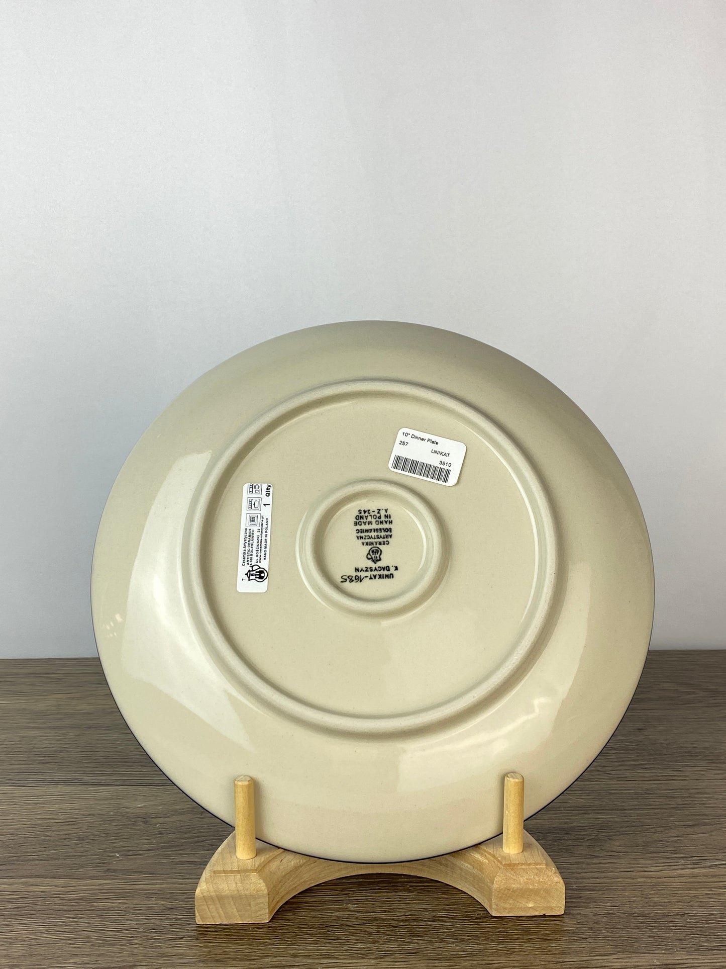 SALE 10" Unikat Dinner Plate - Shape 257 - Pattern U1685