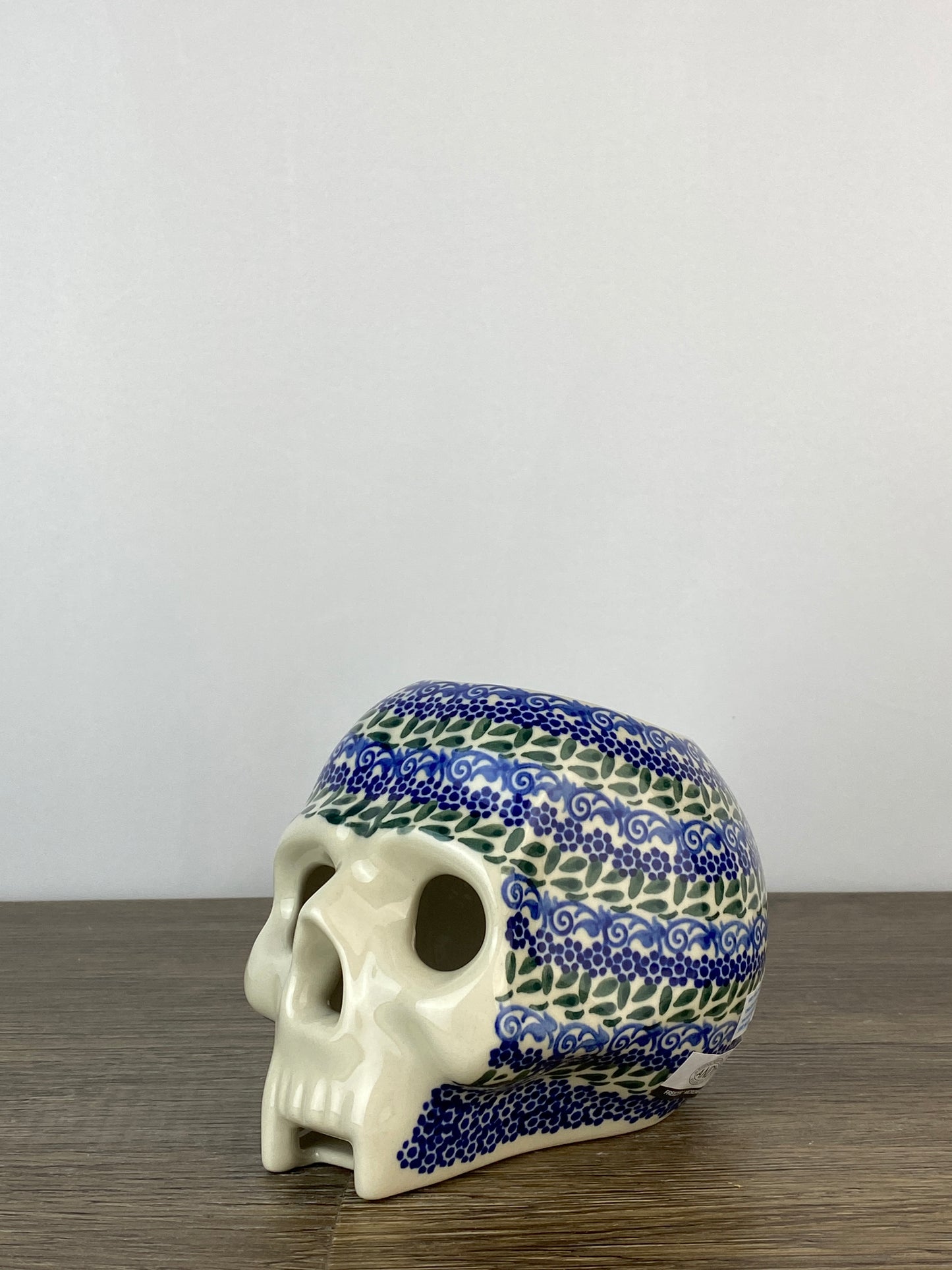 Votive Skull - Blue Foliage