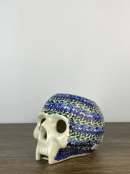 Votive Skull - Blue Foliage