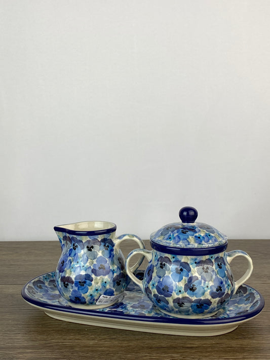 Unikat Creamer and Sugar with Tray - Shape 422 - Pattern U4777